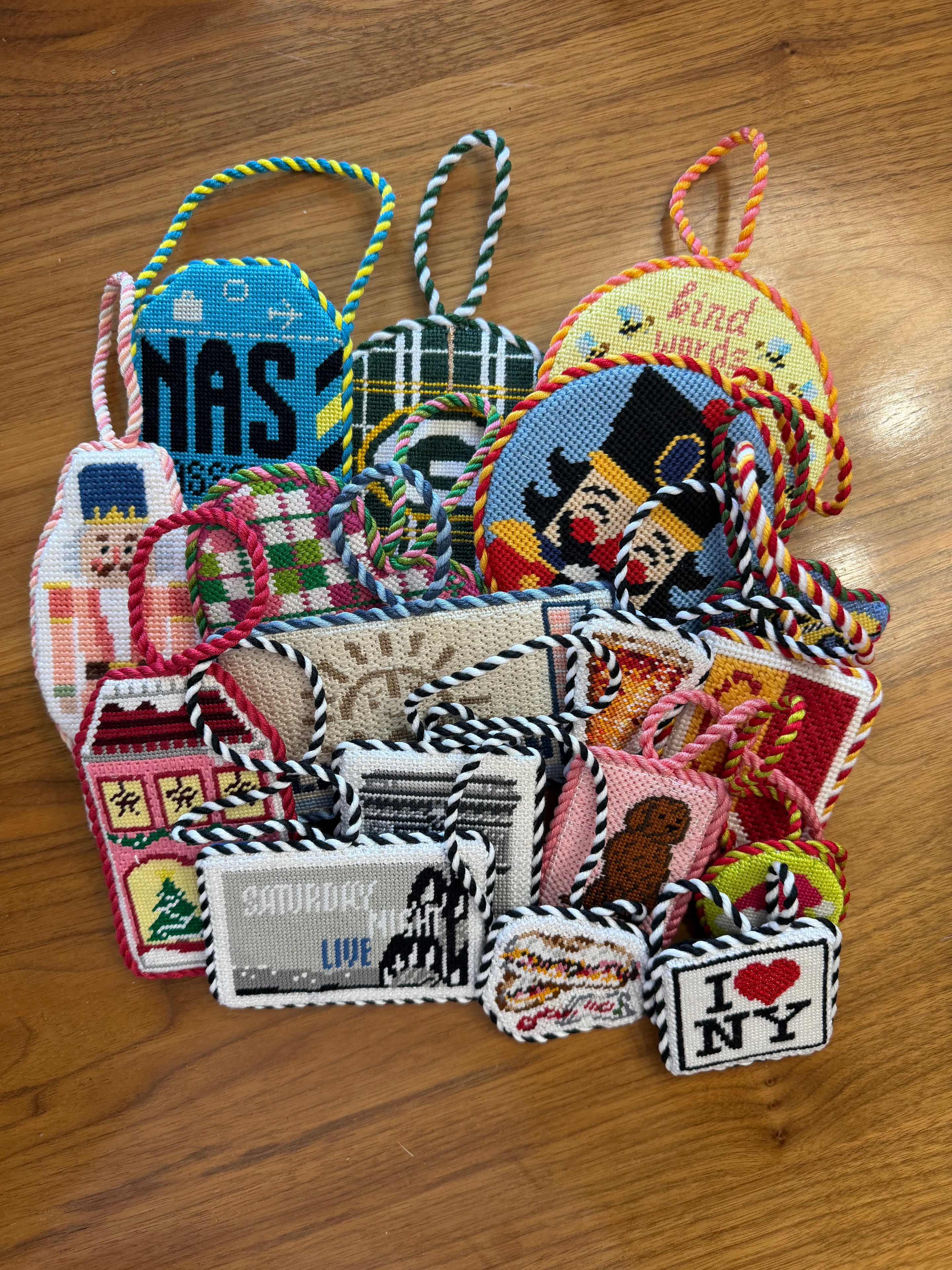 Finished needlepoint piece
