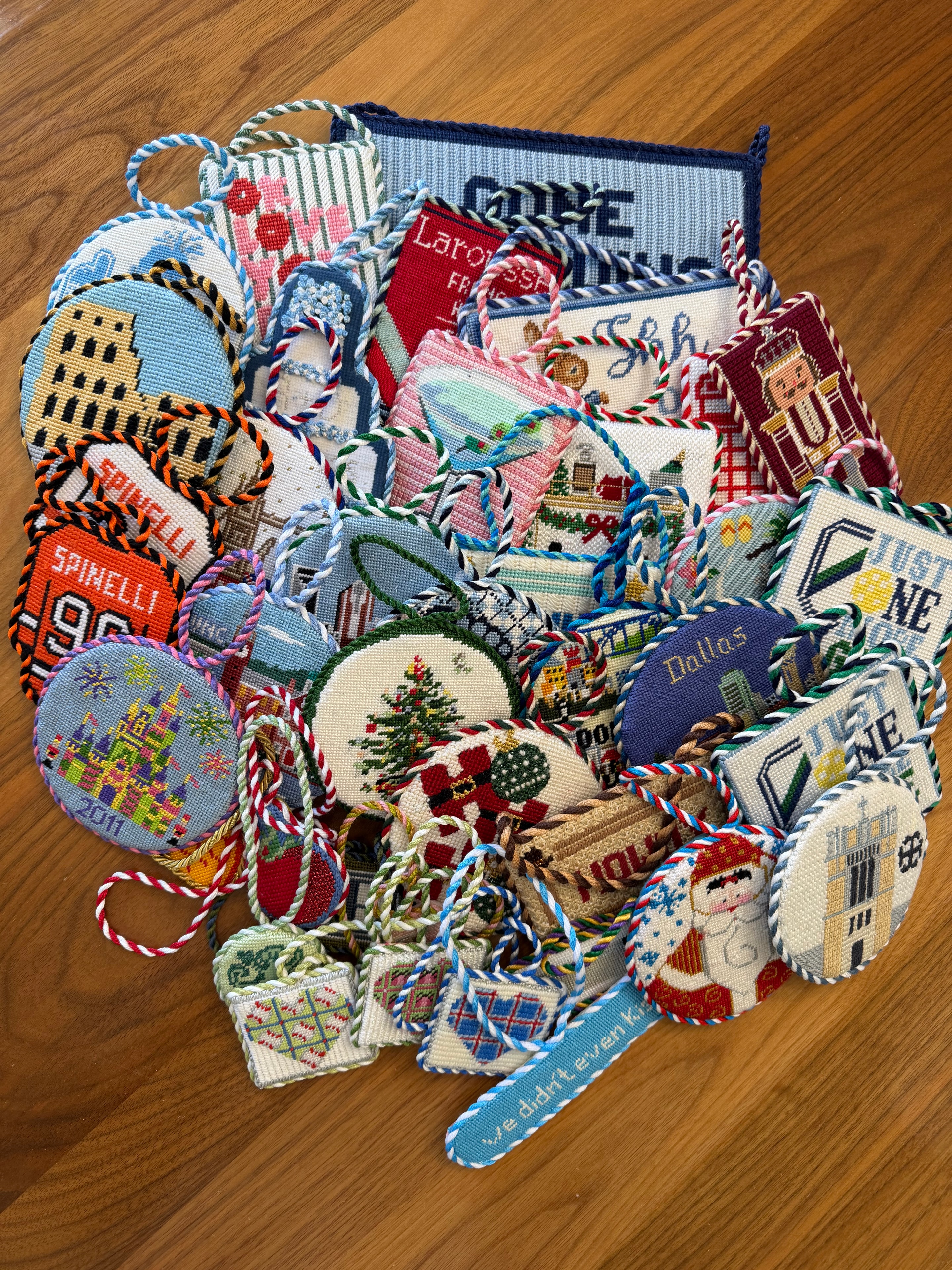 Finished needlepoint piece